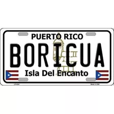 Placa De Matrícula Metálica Puerto Rico