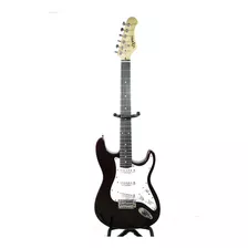 Guitarra Eléctrica Logan Tipo Stratocaster Vino Color Bordó Material Del Diapasón Palo De Rosa Orientación De La Mano Diestro