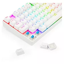 Teclado Gamer Redragon Kumara K552 Qwerty Outemu Blue Português Brasil Cor Branco Com Luz Rgb