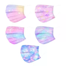 50pc Infantil Tie-dye Gradiente De Três Camadas E Respiração
