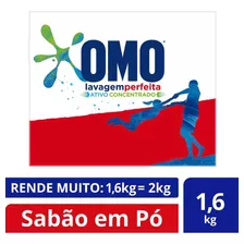 Kit C/9 Sabão Em Pó Omo Lavagem Perfeita 1,6kg 