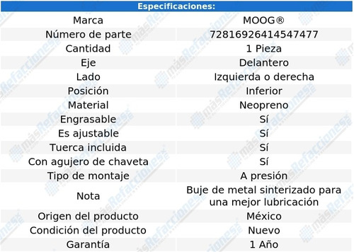 Rtula Del Izquierda O Derecha Inf Scion Xa 04 Al 06 Moog Foto 3