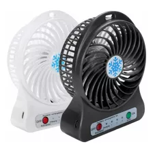 Mini Ventilador Portátil Recargable, Luz Led (2 Unidades)