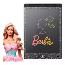 Lousa Mágica Led Barbie Infantil Preta Lcd Tablet + Caneta