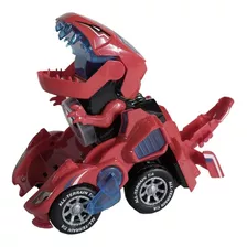 Carro De Brinquedo Dinossauro Transforme Som Luz E Movimento