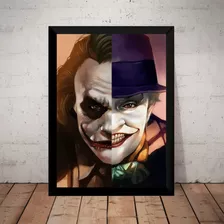 Quadro Arte Coringa X Joker Batman Poster Com Moldura