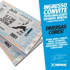 Ingresso Convite Personalizado P&b Festa Evento. 900 Unids