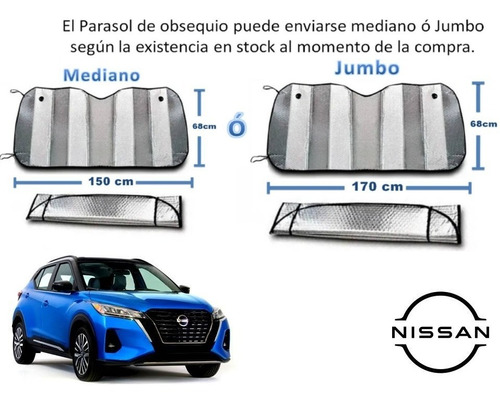 Gorra +sombra Parasol Cubresol Nissan Kicks 2021 A 2023 Foto 3