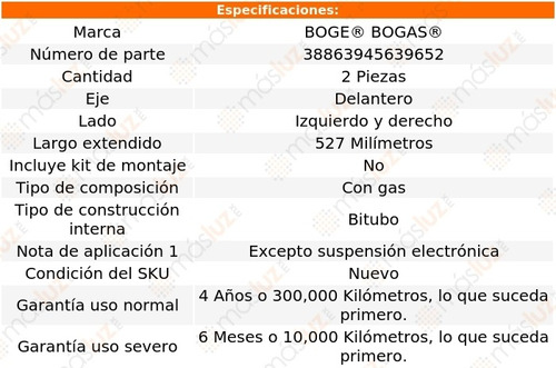 Set 2 Amortiguadores Del Boge Vectra Fwd L4 2.2l 03 Al 05 Foto 2