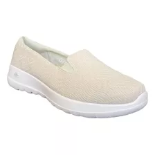 Tênis Slip On Feminino Go Walk Joy 896239 Skechers Natural