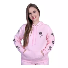 Moletom Feminino Rosas Flores Tumblr Blusa De Frio Casaco