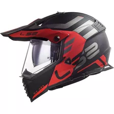 Casco Ls2 Mx436 Adventure Rojo Negro Mate