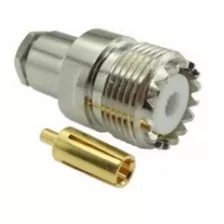 Conector Coaxial Px Py Cabo Rg58 Femea Prensa Cabo 214