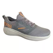 Tênis Masculino Go Run Fast+ Goga Mat 894258 Skechers Cinza