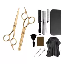 Kit De Tijera Barbero Y/o Peluquera Acero Inoxidable 