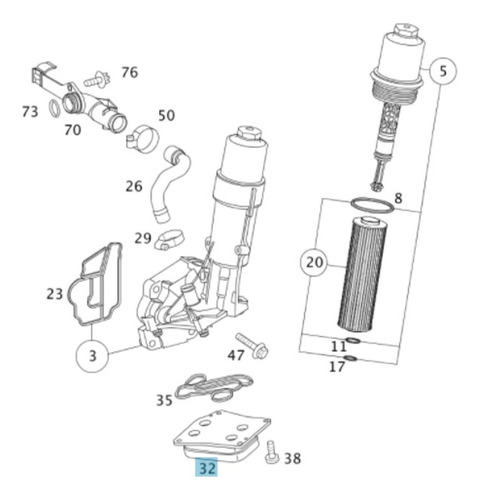 Enfriador Aceite Para Mercedes Benz C230kompressor 1.8 2003 Foto 8