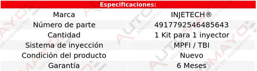 Un Repuesto P/1 Inyector Injetech 6000 L4 2.5l 1987-1991 Foto 3