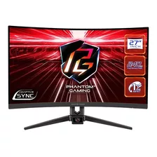 Monitor Asrock Phantom Fhd 27 240hz Curvo Pg27f15rs1a Color Negro 100v/240v