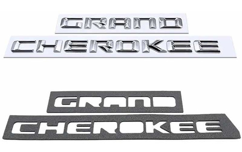 Par De Emblemas Laterales Jeep Grand Cherokee Letras Cromado Foto 3