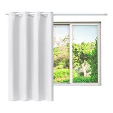 Cortina Para Sala Ou Quarto Jasmim 1,40x1,40m Cor Branco