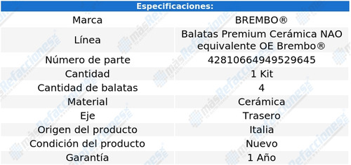 Brembo Balatas Civic Ex 1.5 2020/2021 Lx 2.0 Sedan 20/21 Trc Foto 3