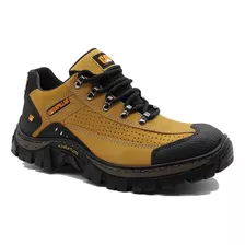 Bota Botina Caterpillar Masculino 100% Couro + Palmilha Gel