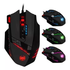 Mouse Zelotes Con Cable/negro Led Color Negro