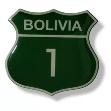 Adesivo Resinado Bolivia 1 Viagens De Moto 5x5 Cm.
