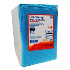 Babero Dental Cranberry Impermeable 100 Unidades