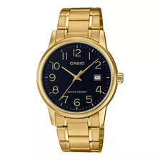 Reloj Casio Hombre Mtp-v002g-1b Dorado 100% Original 