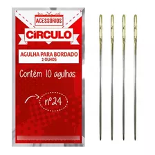 Agulha Para Bordado 2 Olhos Círculo