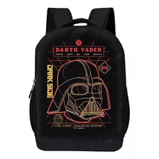 Mochila Star Wars Lucasfilm Bolsa Acolchada Malla Aire Negra