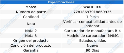 1 Termos Ahogador Carbu Estate Wagon V8 6.6l 77 Al 79 Walker Foto 3