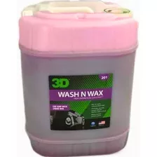 Shampoo Con Cera Espumante Para Autos 3d Wash N Wax 5 Galon