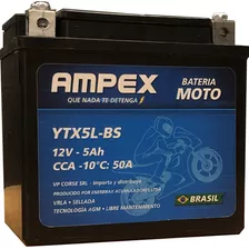 Bateria Para Moto Sellada , Ytx5l-bs 5ah Made In Brasil