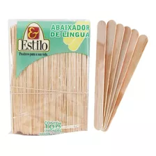 Abaixador De Lingua Palito Madeira 10 Pacotes C/100unidades