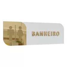 Placa De Porta Sinalização Banheiro Mdf Acrílico