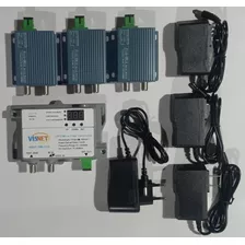 Kit Transmissor E Receptores Óptico Para Sistema De Tv