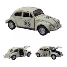 Carrinho Ferro Miniatura Volkswagen Fusca Herbie 1967 - 1:32