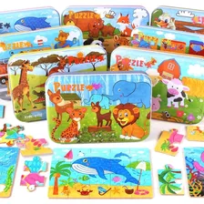 Rompecabezas Puzzles De Madera Para Niños X4