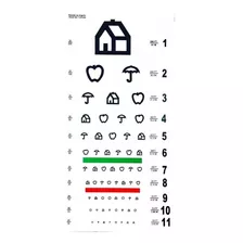 Tabla Lea Cartilla Pediatrica Test Agudeza Visual 3 Metros.