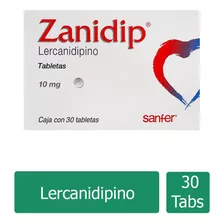 Zanidip 10 Mg Caja Con 30 Tabletas