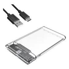 Case Para Hd Externo Transparente Usb-c Notebook Sata