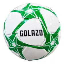 Pelota Golazo Mini De Cuero - Color Blanco/verde