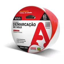 Fita De Demarcação De Solo Zebrada (vermelho/branco) 30mts 