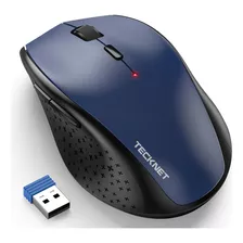 Mouse Inalámbrico Tecknet 2.4 G Usb Azul