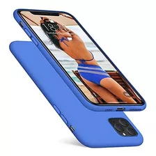 Funda Dtto Para iPhone 11 Pro Max Silicona Azul Francia