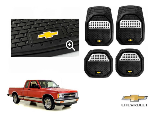 Tapetes 3d Logo Chevrolet + Cubre Volante Pickup S10 82 A 93 Foto 2