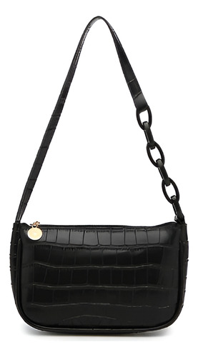 Cartera Mini Bag Croco Eco Cuero Cierre Metalico Cadena Dua