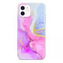 Funda J.west Para iPhone 12/12 Pro Pink Marble